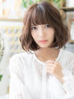 カバーヘア ブリス 大宮西口(COVER HAIR bliss)&nbsp;くせ毛風斜めバングくすみカラー小顔大人ボブc5大宮20代30代40代