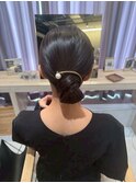 【きれいめシニヨン】自由が丘/自由が丘駅/ヘアセット/早朝