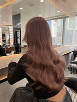 ラピス 渋谷本店(Lapis)&nbsp;ココアピンクブラウン/ケアブリーチカラー/髪質改善/韓国風巻き