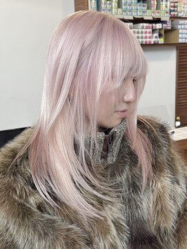 ペレ 梅田(PELE) イメチェン/ピンクベージュ/アンブレラカラー/前髪/梅田