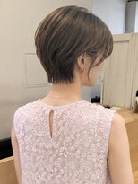 ノア 三宮店(NOA)&nbsp;【NOA】くびれショート丸みショートブラウンベージュ小顔カット