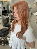 ザザ ZA/ZA 茗荷谷&nbsp;ブリーチ1回で叶う◎ピーチベージュ×顔周りレイヤー