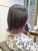 トリコ 荻窪店&nbsp;30代/大人レイヤーボブ/インナーカラー/ピンク/ハッシュカット