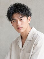 フレイムスヒュー 高崎店(FRAMES HUE)&nbsp;黒髪ナチュラルツイストツーブロックコンマヘアー