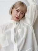【田村】大人可愛い小顔モテ髪黒髮エアリーミディ春ボブ20代30代
