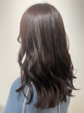 モルニ(MORNI) 髪質改善トリートメント_マロンベージュ Aラインボブ かきあげ