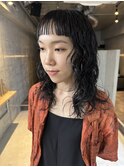 【オン眉×レイヤーパーマ】