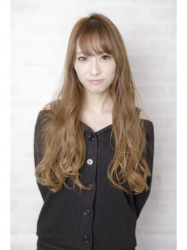 ルルディ バイ アフロディーテ銀座(luludi by APHRODITE) 黒髪/グレーベージュ/レイヤーロング/前髪パーマ/銀座