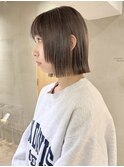 ミルクティーベージュぷつっとボブケアブリーチ 梅田