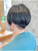 ショートボブ黒髪暗髪ナチュラルツヤ髪ベリーショート