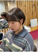 オリーブブラウン×コンパクトショート