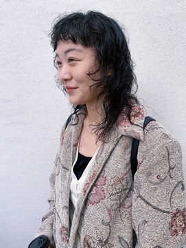 フェンヘアーアイス 中目黒(Fen.hair ici) モテ髪ダークアッシュこなれミディデジタルパーマ大人美人