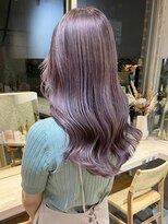 リムレスバイサンク 万代 新潟駅(LIMLESS by cinq) ミルクティーベージュレイヤーインナーカラーグレージュカラー