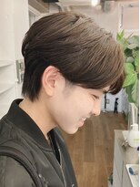 センターパートカルマパーマワンカールパーマ韓国ヘアガイルヘア