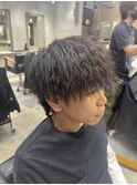 マッシュ×ツイストパーマ