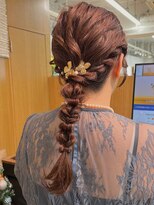 ヘアセット/お呼ばれヘア/結婚式/参列/編み下ろし/編み込み
