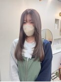 グレージュ/レイヤーカット/流れる顔周り/柏駅