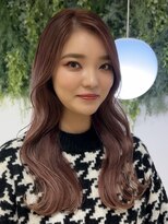 ビューブルー 亀戸錦糸町(VIEW BLUE)&nbsp;◎美髪カールシアーカラーピンクベージュロングセミディ