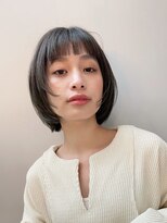 ロンド ボーイ 表参道(Lond BOY)&nbsp;オリーブグレー/ボブ/顔周り/小顔/レイヤー/髪質改善/縮毛矯正