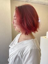 キジ(kiji)&nbsp;ボブ/赤髪/ショートボブ/横顔〔久屋/丸の内/久屋大通/高岳/栄〕