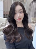 #45/韓国/韓国風/レイヤーカット/後れ毛/くびれヘア/前髪/表参道