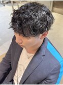 ビジネス 爽やか ニュアンスパーマ　ナチュラル men's 外苑前