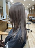 ハッシュカット/レイヤーカット/グレージュ