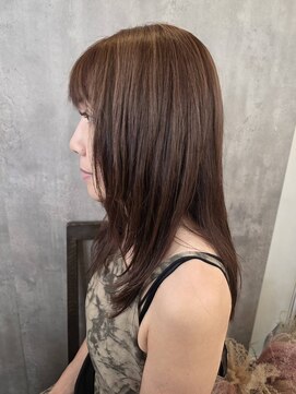 スマイロンナイロン ヘアー(smile on nylon hair) ロングレイヤーピンクベージュ