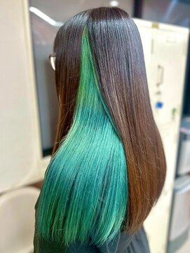エターナルバイマティーナ(Eternal by MATINA) 【ターコイズグリーン/セクションカラー】池袋美容室