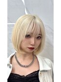 ブロンド/レイヤーカット/ハッシュカット/栄/ボブ