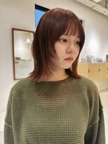 ニール 名古屋 伏見 丸の内(NEELU)&nbsp;【NEELU_misa】ミディアムボブ オレンジブラウン