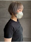 アッシュグレージュ ブリーチ 白髪ぼかしハイライト 30代