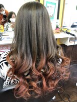 ビューティーサロンワタナベ 本店&nbsp;サイケデリックオレンジグラデーション