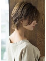 エル(LE)&nbsp;【LE】フォギーベージュネオウルフショートボブ