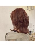 "個性派深みピンクバイオレット×ミディウルフ"ayumi