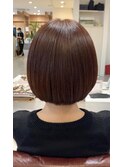 人気の透明感抜群☆艶ツヤカラー×ミニボブ