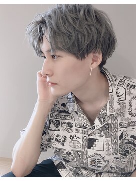 アンクー(Ankh) 【Ankh】ルーズマッシュ×グレーホワイト#カーキグレージュ