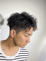 日本橋刈り上げショートツイストパーマスタイル