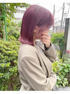 シンティアバイアルティナ 渋谷店(Cyntia by artina) チェリーブラウン_結べるボブ_うる艶髪_ウルフマッシュ