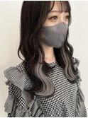 グレージュインナーカラーエクステ