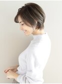 【小鳥居】シルキーベージュ大人可愛いボブショート前上がりボブ