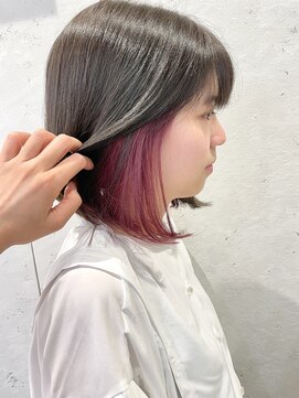 ロンドプランタン 恵比寿(Lond Printemps) *石垣 ボブ/インナーカラー/ピンク