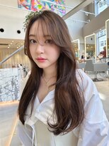 ミンクス 青山店(MINX) 顔周りが可愛いチョコレートカラーのプリカールロングヘア