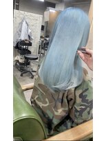 アポロ 横浜駅店(apollo)&nbsp;水色カラー/アクアブルー/アイスグレー/こなれヘア