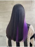 大人可愛い大人美人小顔立体カットインナーカラー透け感