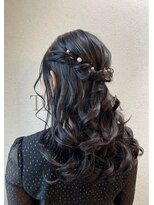 【ハーフアップ】結婚式/二次会/同窓会/銀座/有楽町/ヘアセット