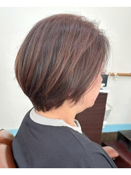 ヘアーマツシタ(Hair Matsushita) ピンクベージュショートスタイル