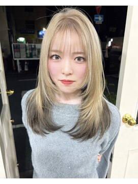 アンメリーアン(Ann merry ann) 大人美人艶カラーベージュ小顔カット透明感レイヤーロング