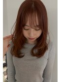 オレンジブラウン×韓国レイヤー