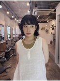 ショートボブ/ニュアンスパーマ/顔周りカット/レイヤーボブ